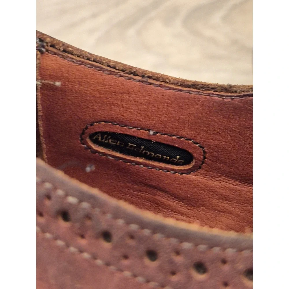 Allen Edmonds Thousand Oaks Brown Leather Wingtip Shoes Lace Up‎ Oxfords 10.5 D